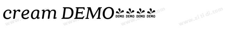 cream DEMO字体转换